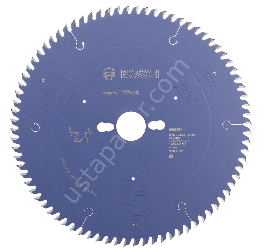 Bosch - Expert Serisi Ahşap için Daire Testere Bıçağı 250*30 mm 80 Diş 2608642500