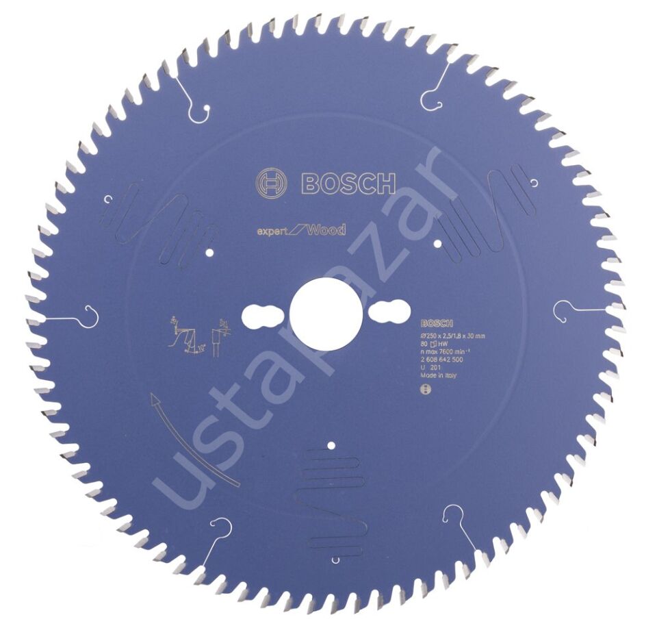 Bosch - Expert Serisi Ahşap için Daire Testere Bıçağı 250*30 mm 80 Diş 2608642500