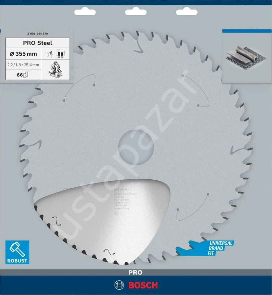Bosch PRO Steel Daire Testere Bıç. 355*25,40 mm 66D 2608844870