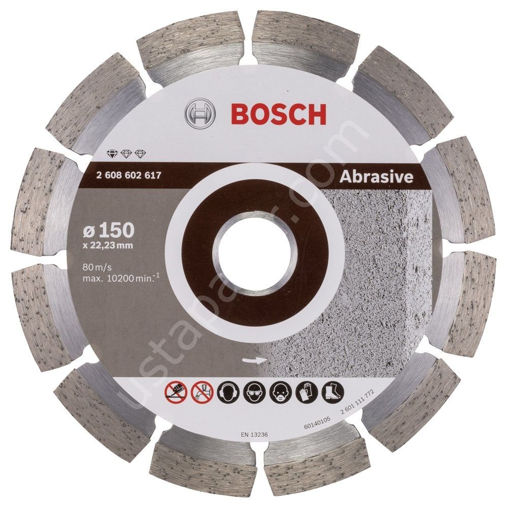 Bosch - Standard Seri Aşındırıcı Malzemeler İçin Elmas Kesme Diski 150 mm 2608602617
