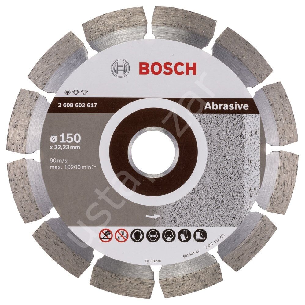 Bosch - Standard Seri Aşındırıcı Malzemeler İçin Elmas Kesme Diski 150 mm 2608602617