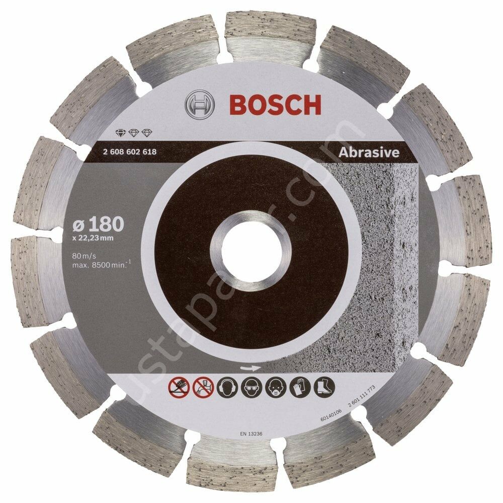 Bosch - Standard Seri Aşındırıcı Malzemeler İçin Elmas Kesme Diski 180 mm 2608602618