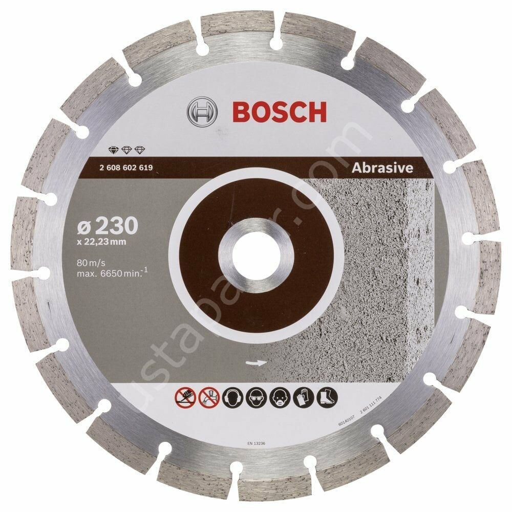 Bosch - Standard Seri Aşındırıcı Malzemeler İçin Elmas Kesme Diski 230 mm 2608602619