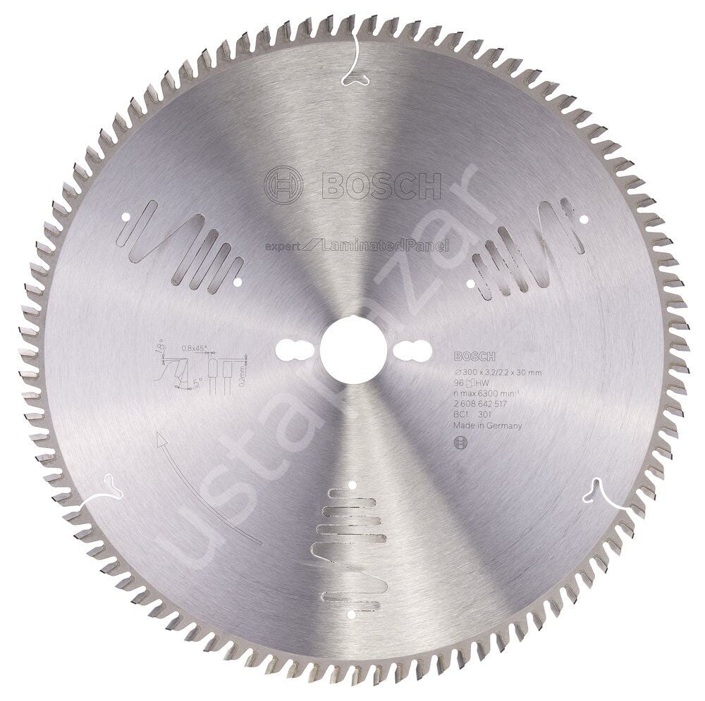 Bosch - Expert Serisi Lamine Panel için Daire Testere Bıçağı 300*30 mm 96 Diş 2608642517