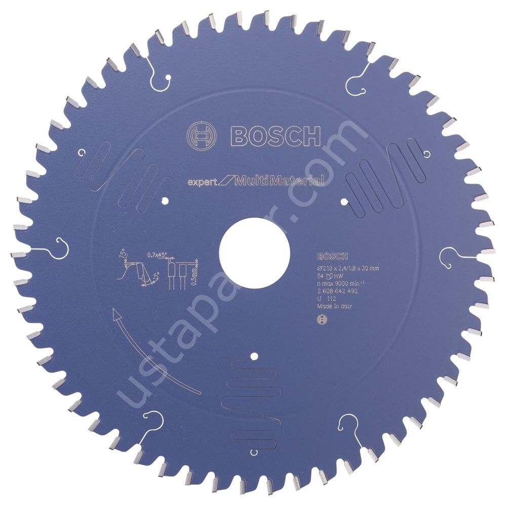 Bosch - Expert Serisi Çoklu Malzeme için Daire Testere Bıçağı 210*30 mm 54 Diş 2608642492