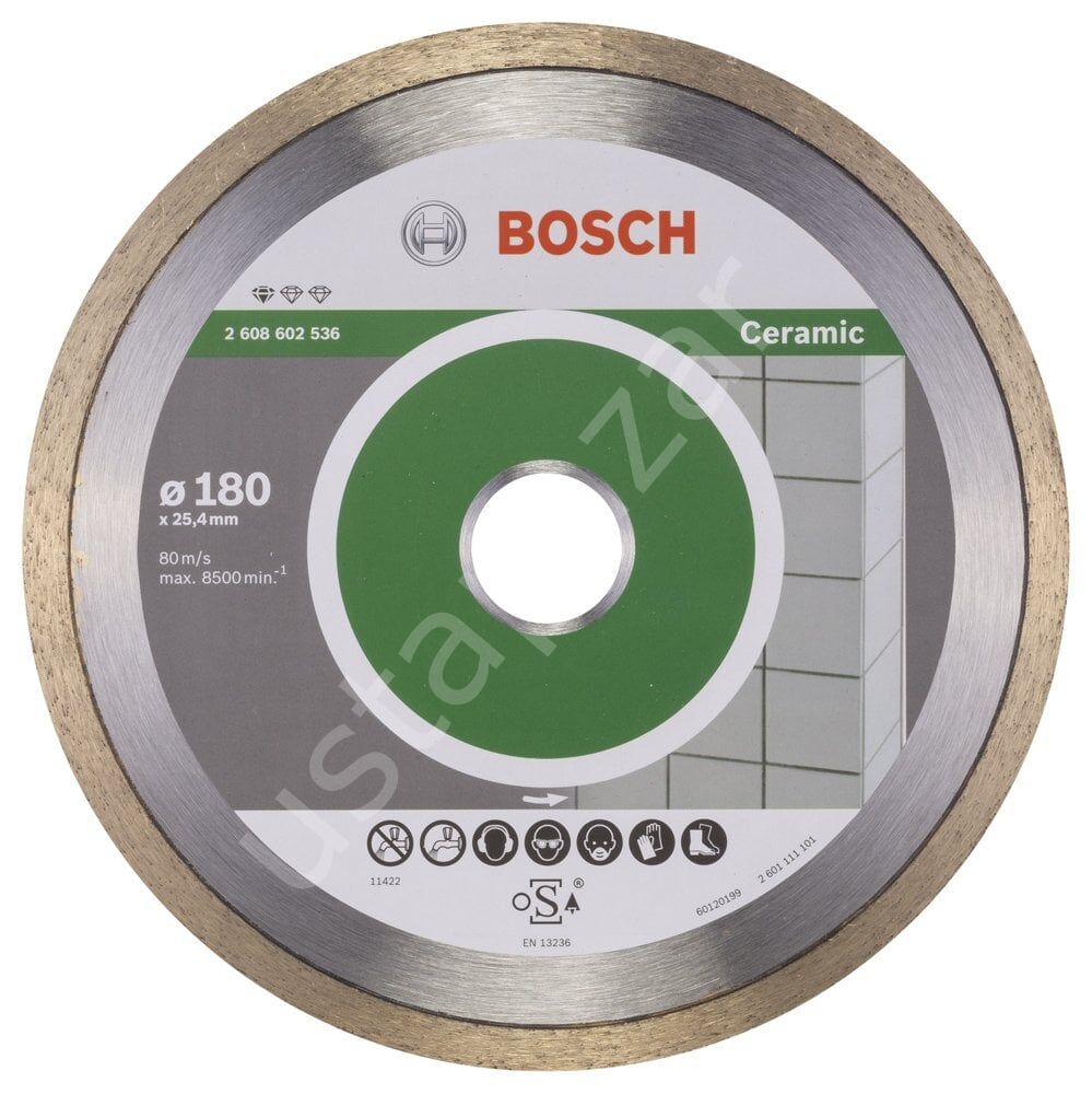 Bosch - Standard Seri Seramik İçin Elmas Kesme Diski 180 mm 2608602536