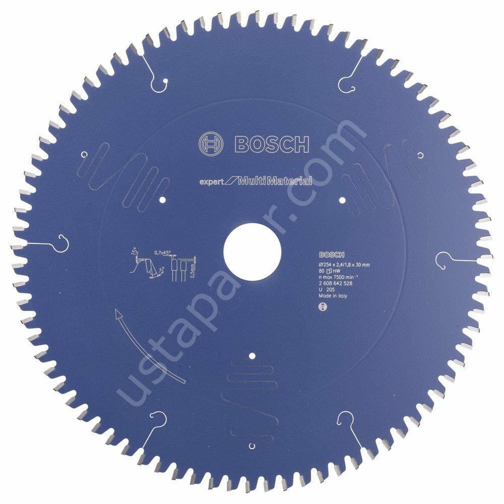 Bosch - Expert Serisi Çoklu Malzeme için Daire Testere Bıçağı 254*30 mm 80 Diş 2608642528