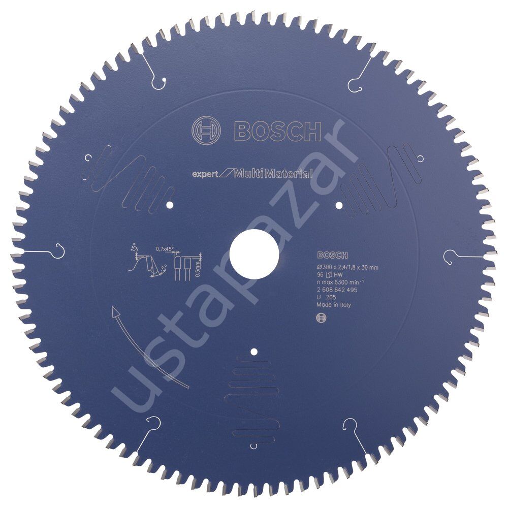 Bosch - Expert Serisi Çoklu Malzeme için Daire Testere Bıçağı 300*30 mm 96 Diş 2608642495