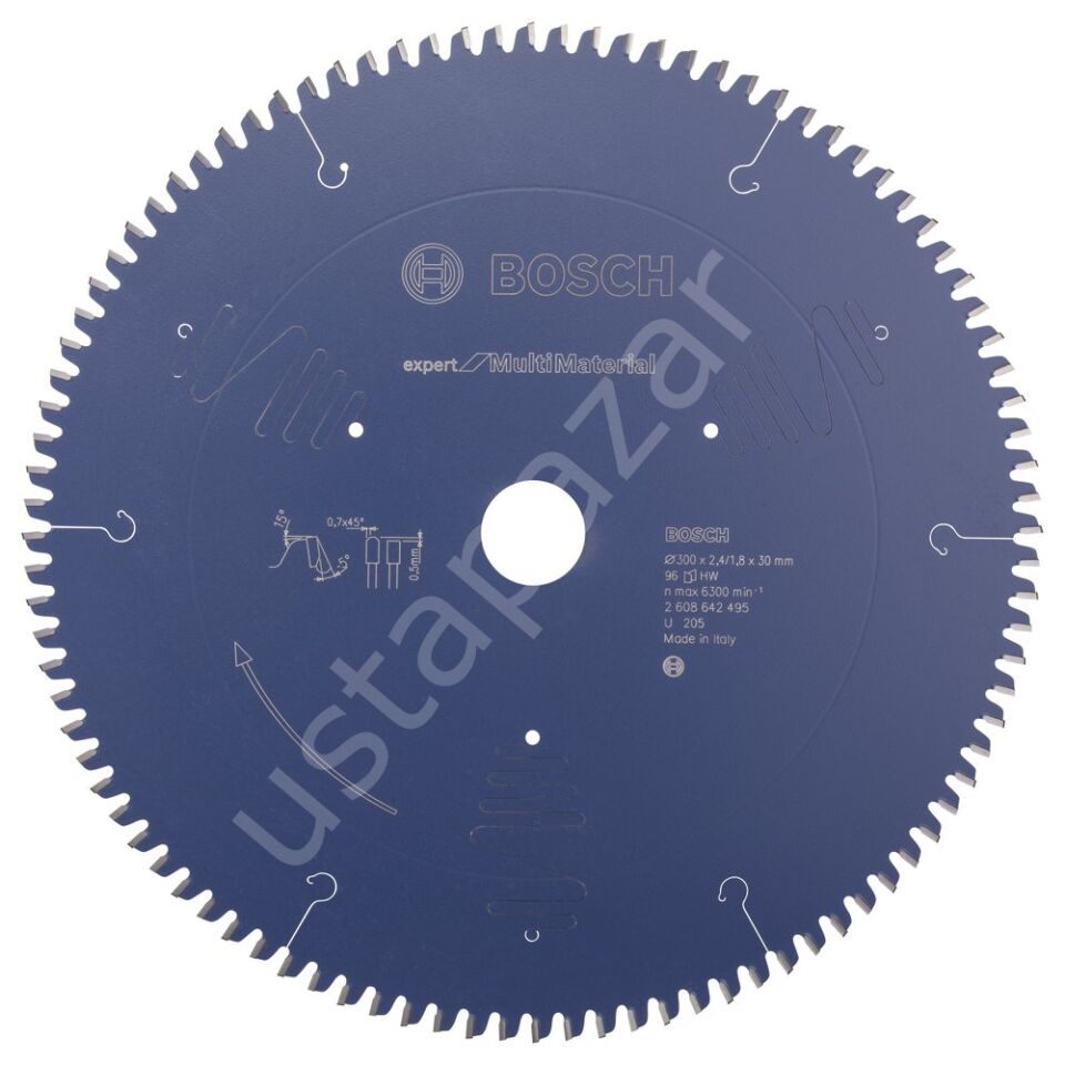 Bosch - Expert Serisi Çoklu Malzeme için Daire Testere Bıçağı 300*30 mm 96 Diş 2608642495