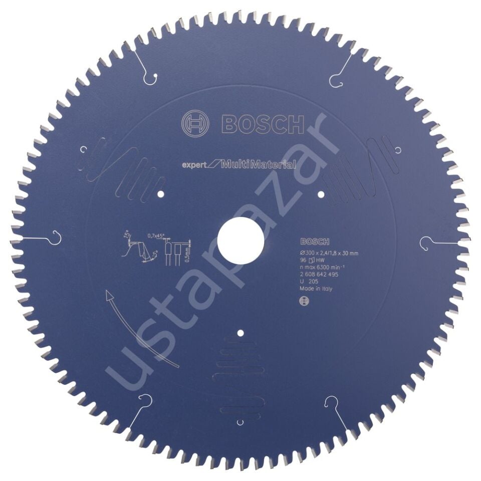 Bosch - Expert Serisi Çoklu Malzeme için Daire Testere Bıçağı 300*30 mm 96 Diş 2608642495