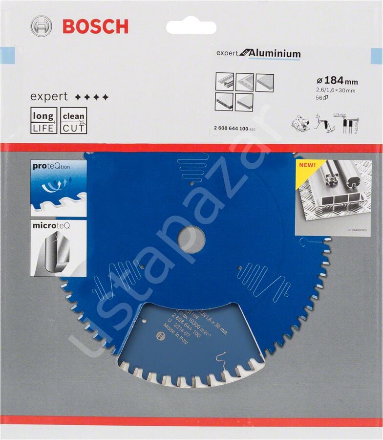 Bosch - Expert Serisi Alüminyum için Daire Testere Bıçağı 184*30 mm 56 Diş 2608644100