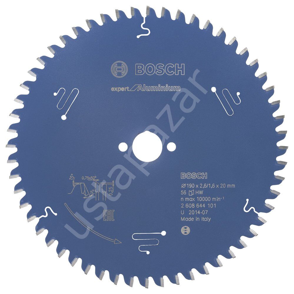 Bosch - Expert Serisi Alüminyum için Daire Testere Bıçağı 190*20 mm 56 Diş 2608644101