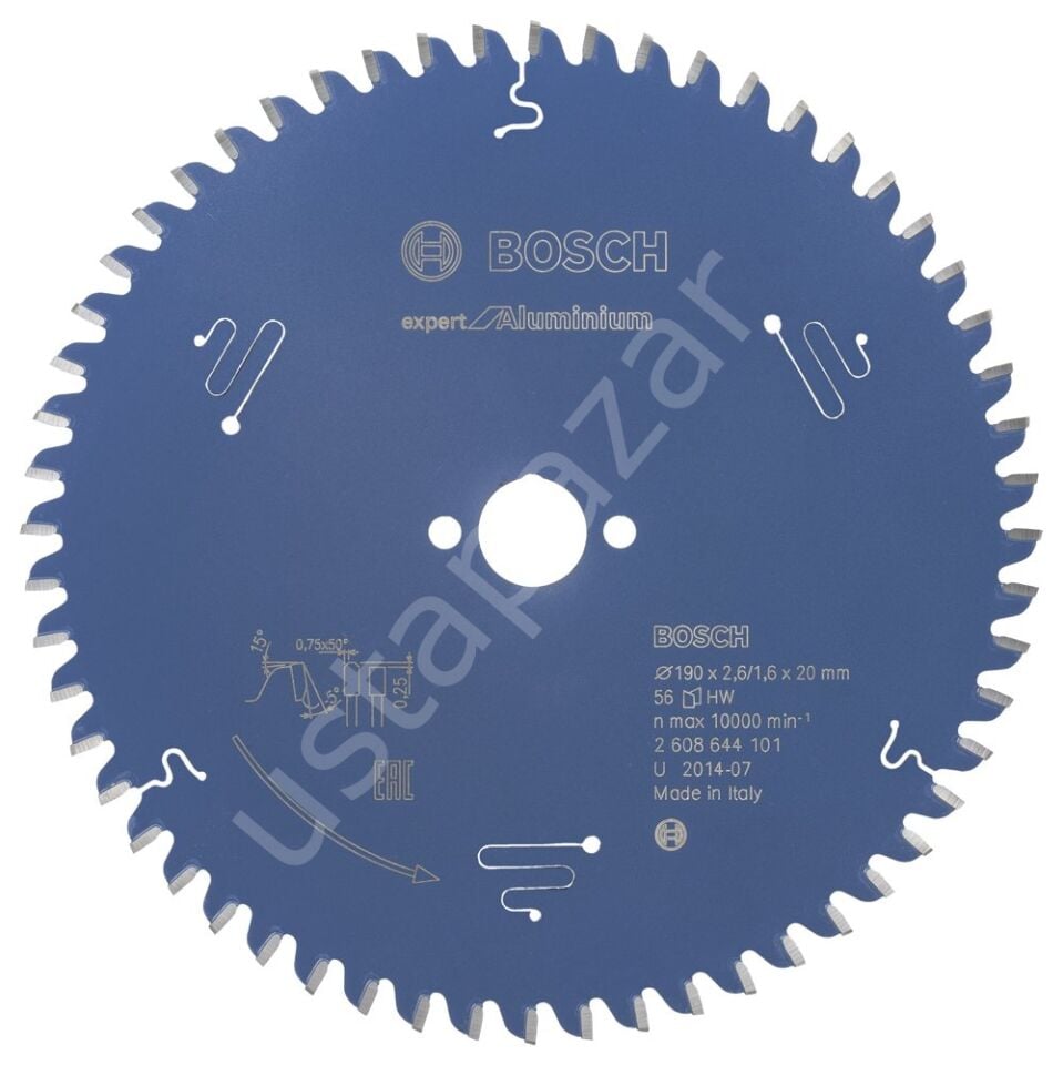 Bosch - Expert Serisi Alüminyum için Daire Testere Bıçağı 190*20 mm 56 Diş 2608644101