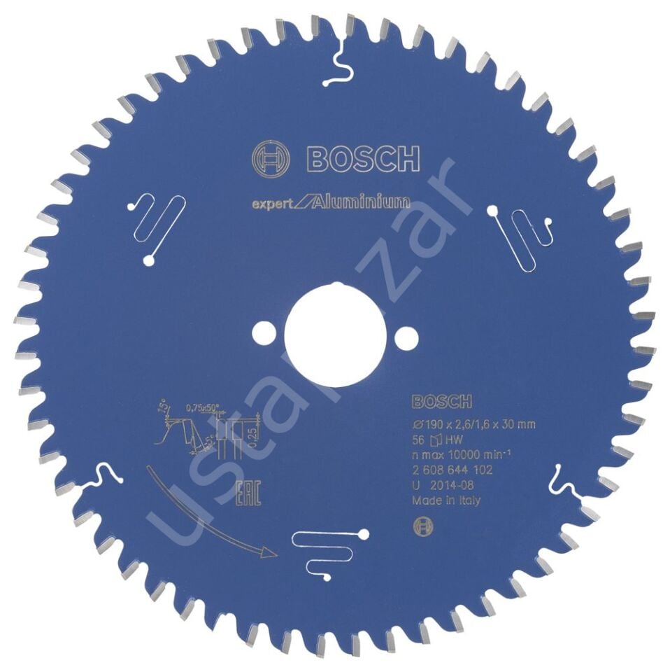 Bosch - Expert Serisi Alüminyum için Daire Testere Bıçağı 190*30 mm 56 Diş 2608644102