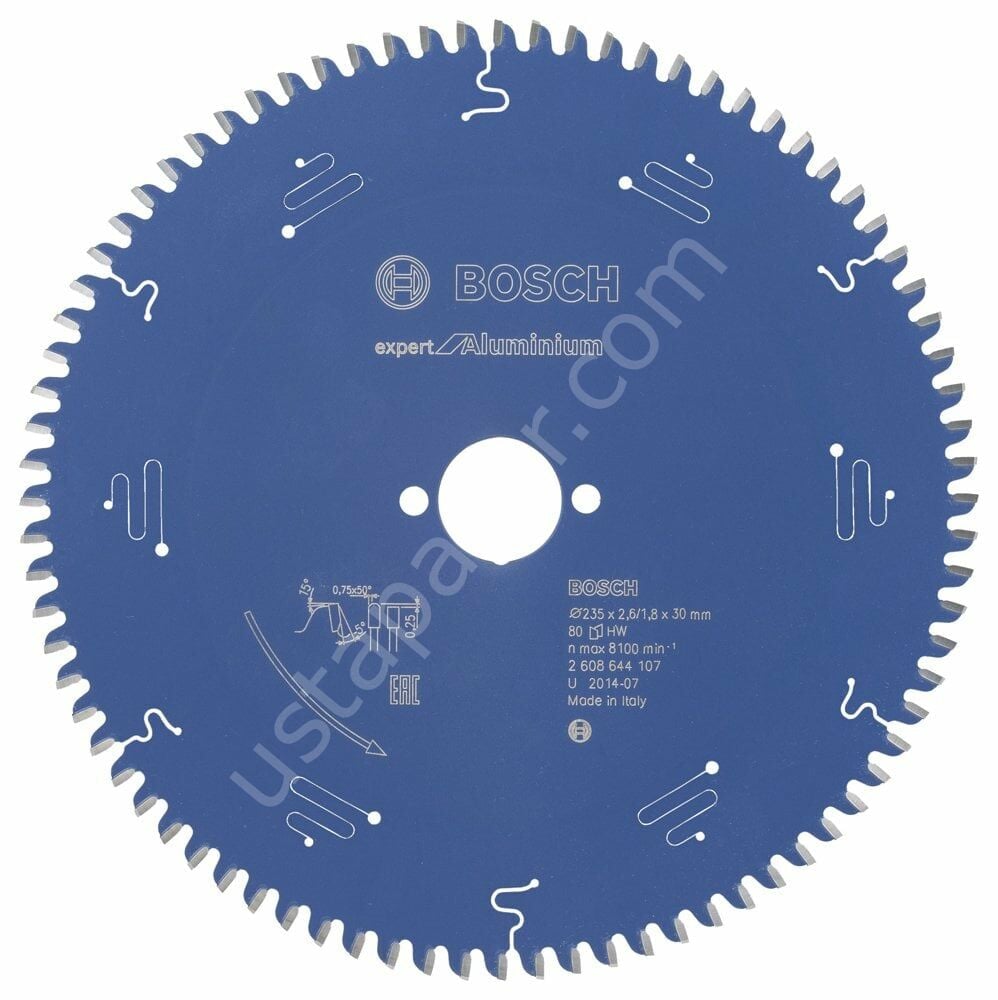 Bosch - Expert Serisi Alüminyum için Daire Testere Bıçağı 235*30 mm 80 Diş 2608644107