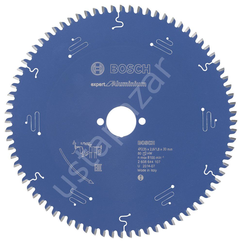 Bosch - Expert Serisi Alüminyum için Daire Testere Bıçağı 235*30 mm 80 Diş 2608644107