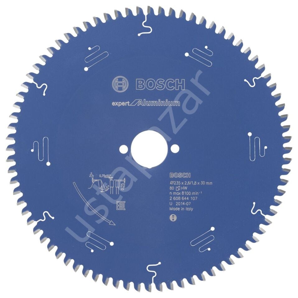 Bosch - Expert Serisi Alüminyum için Daire Testere Bıçağı 235*30 mm 80 Diş 2608644107