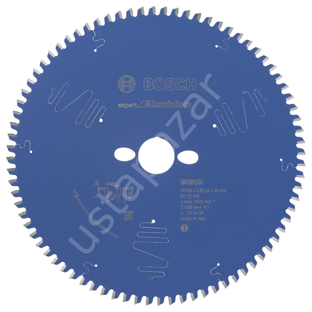 Bosch - Expert Serisi Alüminyum için Daire Testere Bıçağı 250*30 mm 80 Diş 2608644111