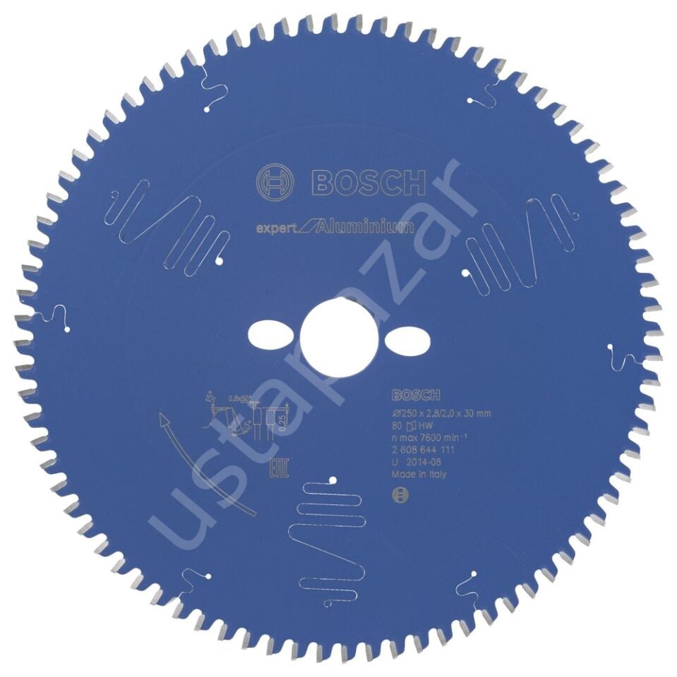 Bosch - Expert Serisi Alüminyum için Daire Testere Bıçağı 250*30 mm 80 Diş 2608644111