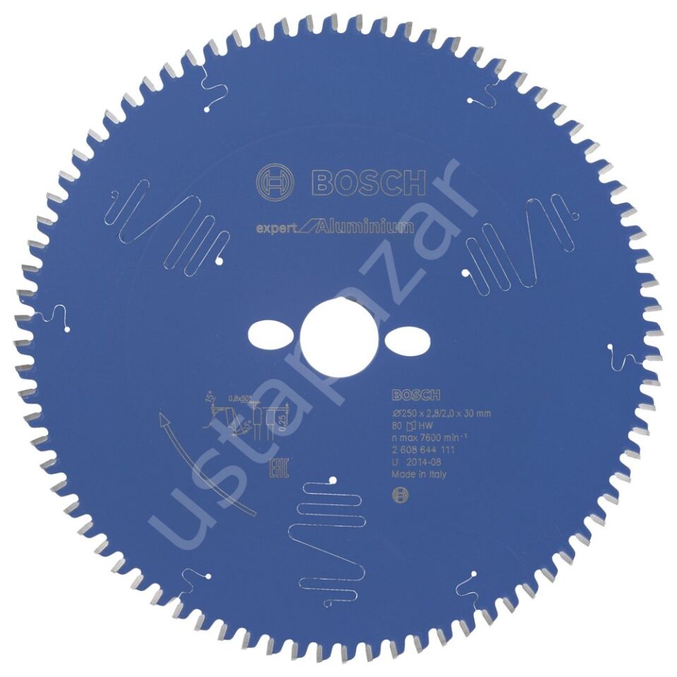 Bosch - Expert Serisi Alüminyum için Daire Testere Bıçağı 250*30 mm 80 Diş 2608644111