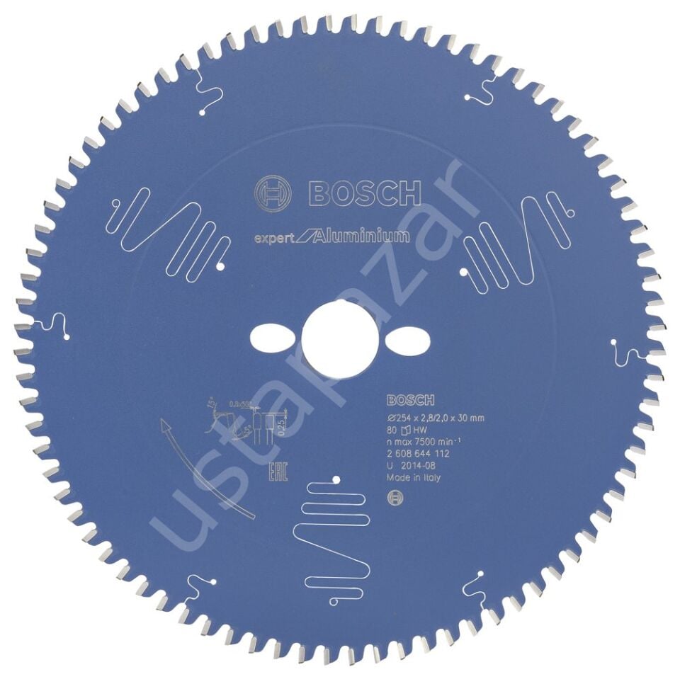 Bosch - Expert Serisi Alüminyum için Daire Testere Bıçağı 254*30 mm 80 Diş 2608644112