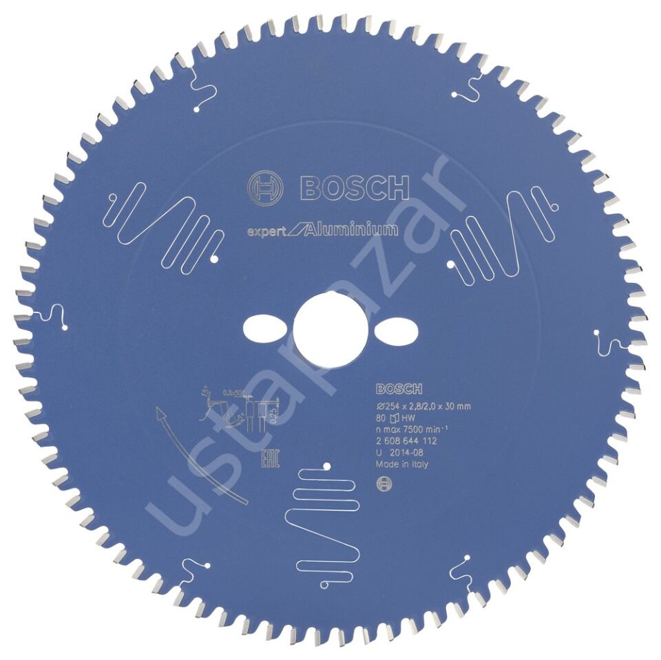 Bosch - Expert Serisi Alüminyum için Daire Testere Bıçağı 254*30 mm 80 Diş 2608644112