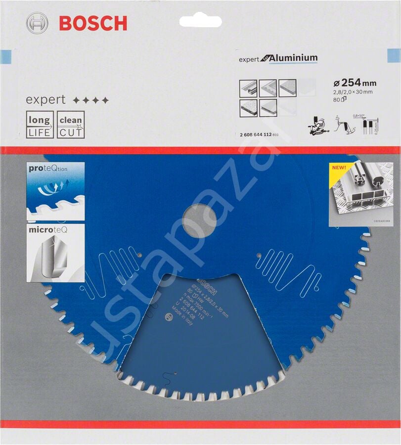 Bosch - Expert Serisi Alüminyum için Daire Testere Bıçağı 254*30 mm 80 Diş 2608644112
