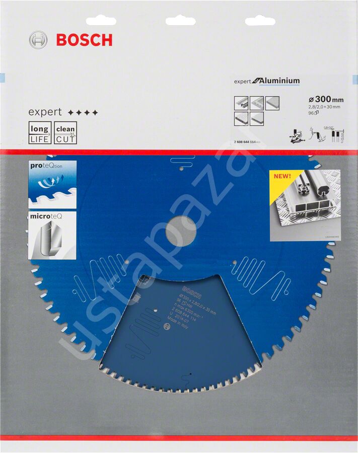 Bosch - Expert Serisi Alüminyum için Daire Testere Bıçağı 300*30 mm 96 Diş 2608644114