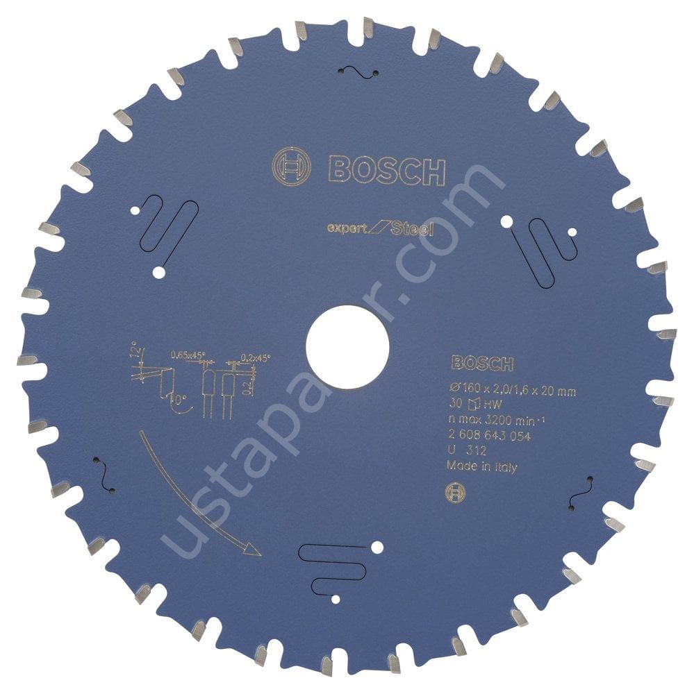 Bosch - Expert Serisi Metal için Daire Testere Bıçağı 160*20 mm 30 Diş 2608643054