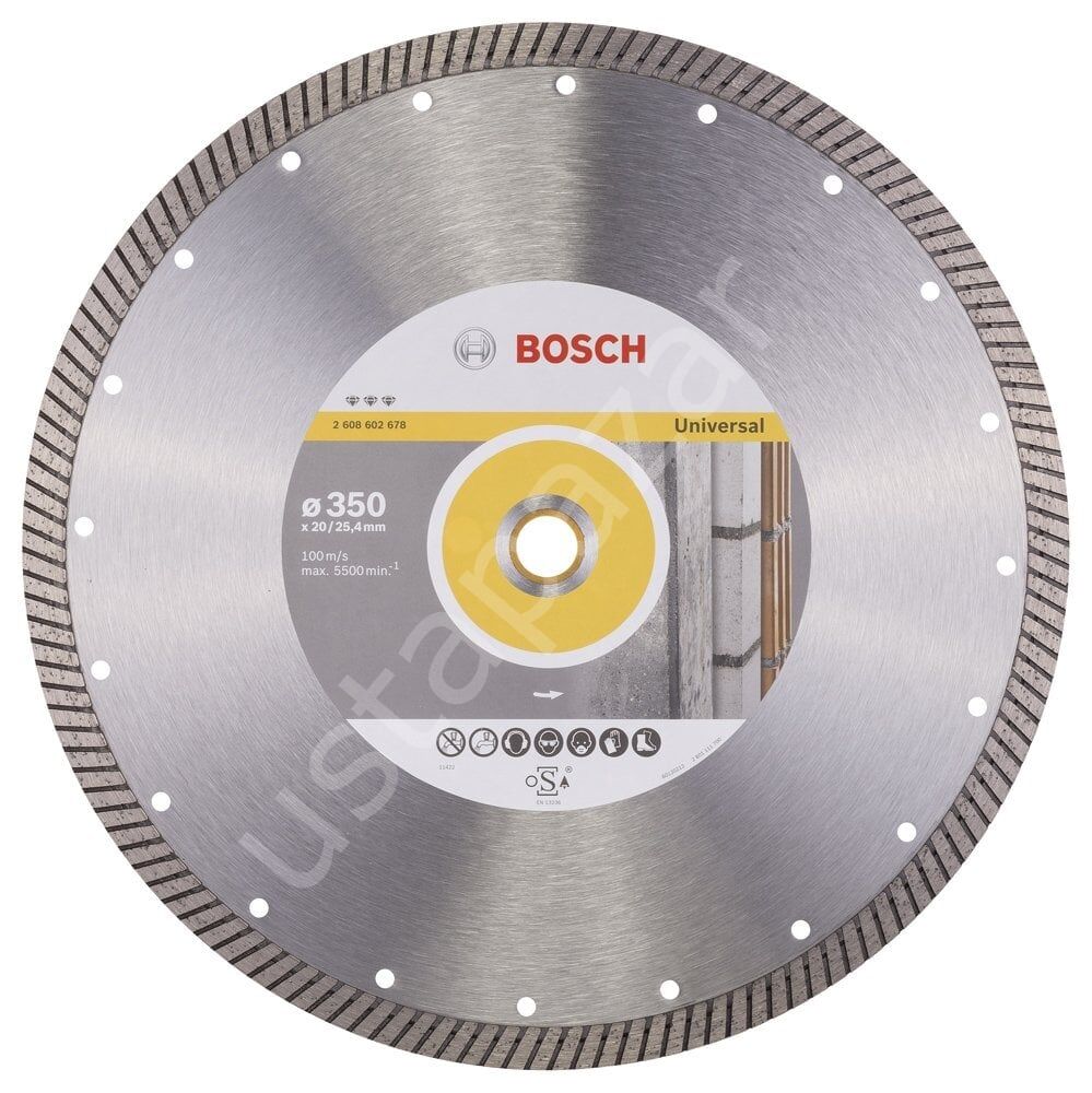 Bosch - Best Serisi Genel Yapı Malzemeleri İçin Turbo Segmanlı Elmas Kesme Diski 350 mm 2608602678