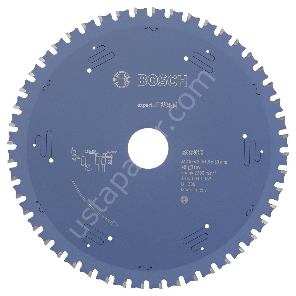 Bosch - Expert Serisi Metal için Daire Testere Bıçağı 210*30 mm 48 Diş 2608643057