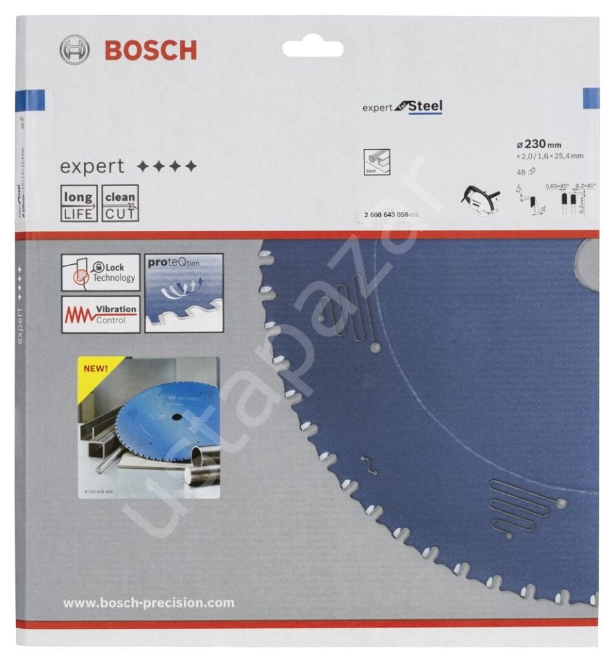 Bosch - Expert Serisi Metal için Daire Testere Bıçağı 235*25,40 mm 48 Diş 2608643058