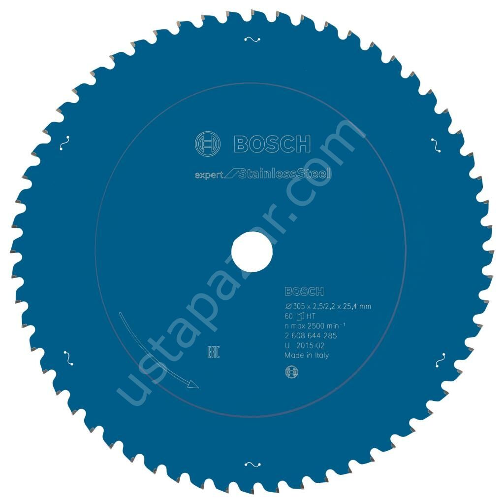 Bosch - Expert Serisi Paslanmaz Çelik için Daire Testere Bıçağı 305*25,4 mm 60 Diş 2608644285