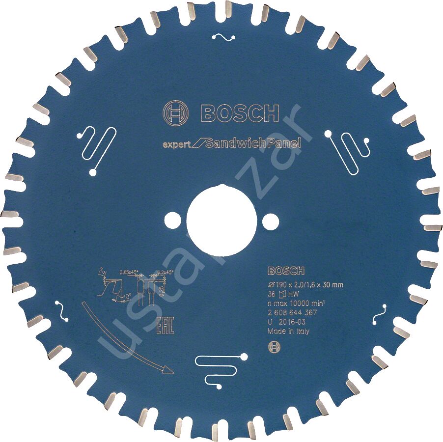 Bosch - Expert Serisi Sandviç Panel için Daire Testere Bıçağı 190*30 mm 36 Diş 2608644367