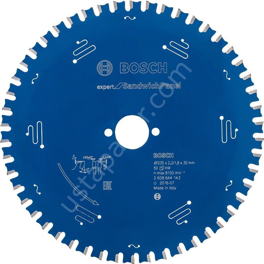 Bosch - Expert Serisi Çelik Levhalı Sandviç Panelleri için Daire Testere Bıçağı 235*30 mm 50 Diş 2608644143