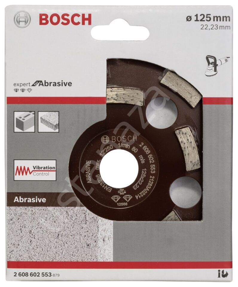 Bosch - Expert Serisi Aşındırıcı Malzemeler İçin Elmas Çanak Disk 125 mm 2608602553