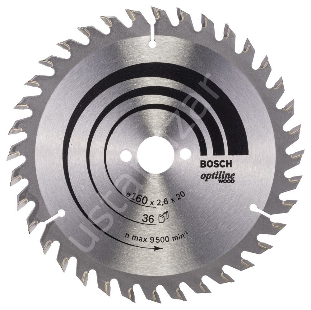 Bosch - Optiline Serisi Ahşap için Daire Testere Bıçağı 160*20/16 mm 36 Diş 2608640597
