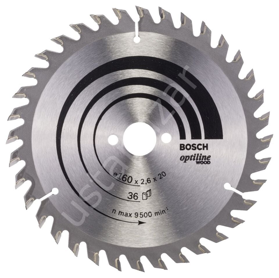 Bosch - Optiline Serisi Ahşap için Daire Testere Bıçağı 160*20/16 mm 36 Diş 2608640597