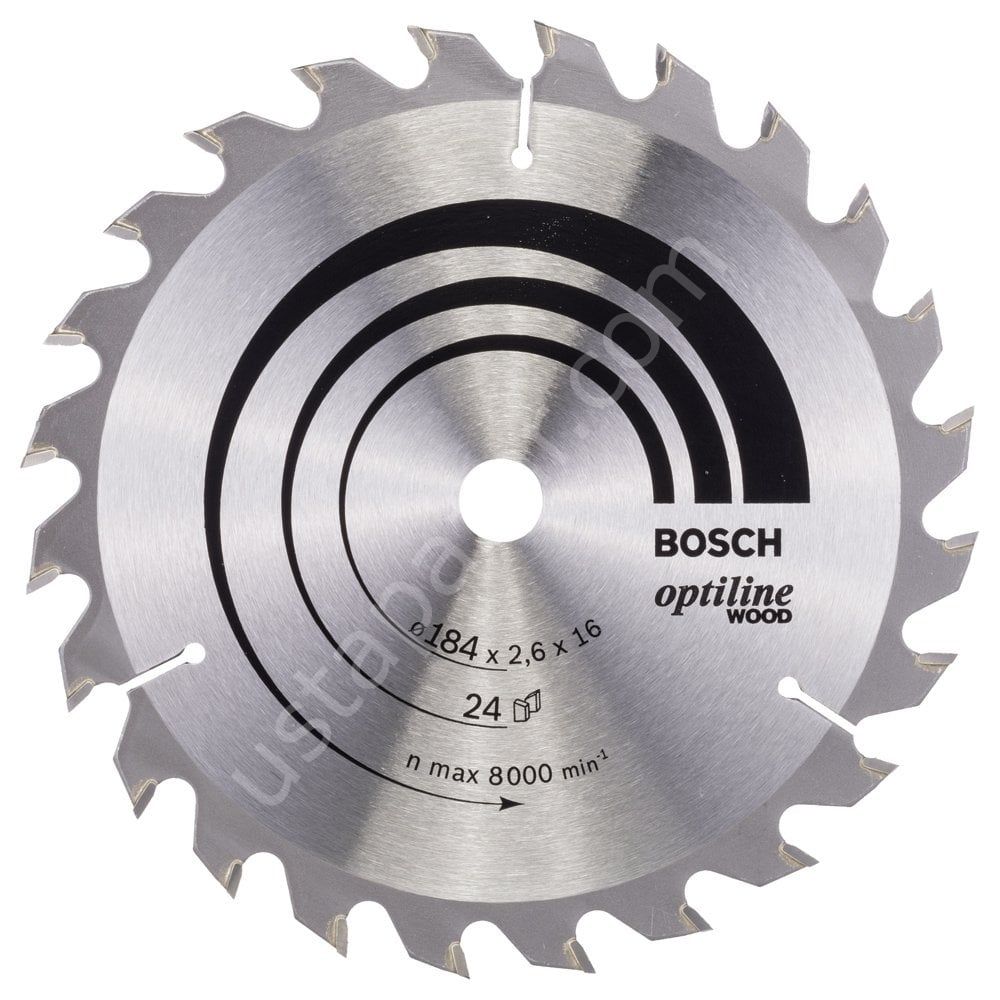 Bosch - Optiline Serisi Ahşap için Daire Testere Bıçağı 184*16 mm 24 Diş 2608640817