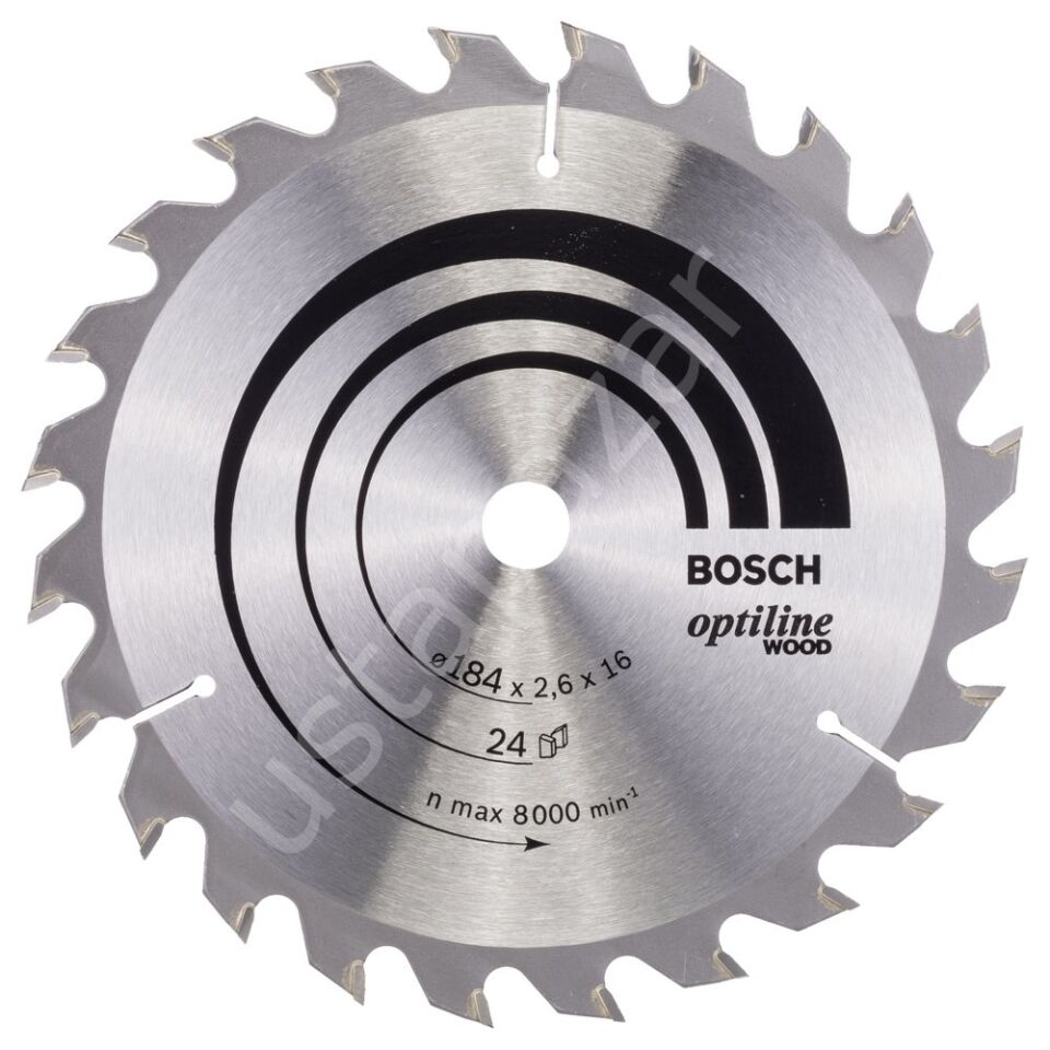 Bosch - Optiline Serisi Ahşap için Daire Testere Bıçağı 184*16 mm 24 Diş 2608640817