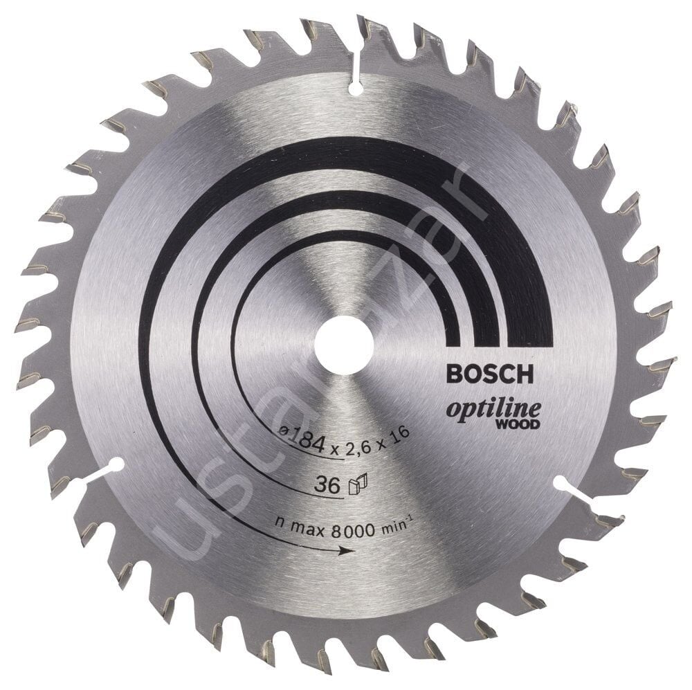 Bosch - Optiline Serisi Ahşap için Daire Testere Bıçağı 184*16 mm 36 Diş 2608640818