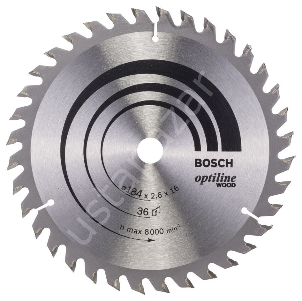 Bosch - Optiline Serisi Ahşap için Daire Testere Bıçağı 184*16 mm 36 Diş 2608640818