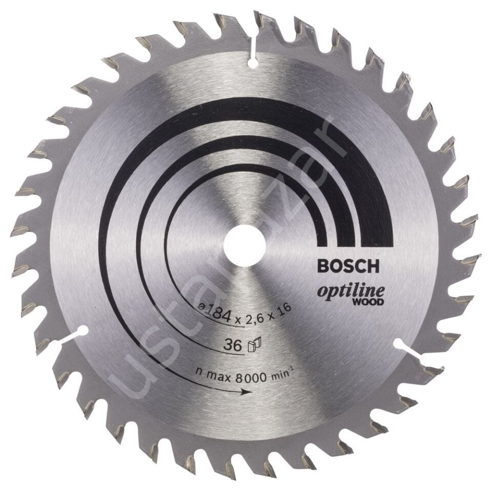 Bosch - Optiline Serisi Ahşap için Daire Testere Bıçağı 184*16 mm 36 Diş 2608640818