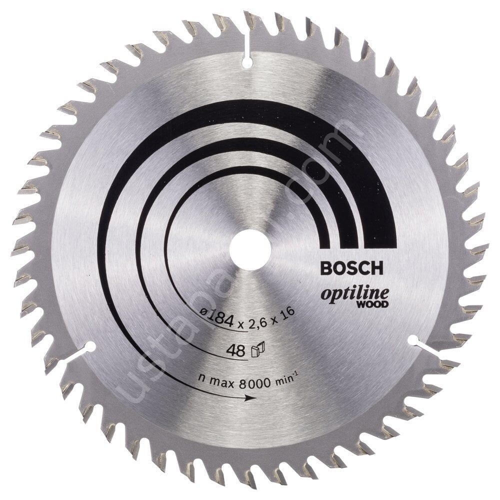 Bosch - Optiline Serisi Ahşap için Daire Testere Bıçağı 184*16 mm 48 Diş 2608641181