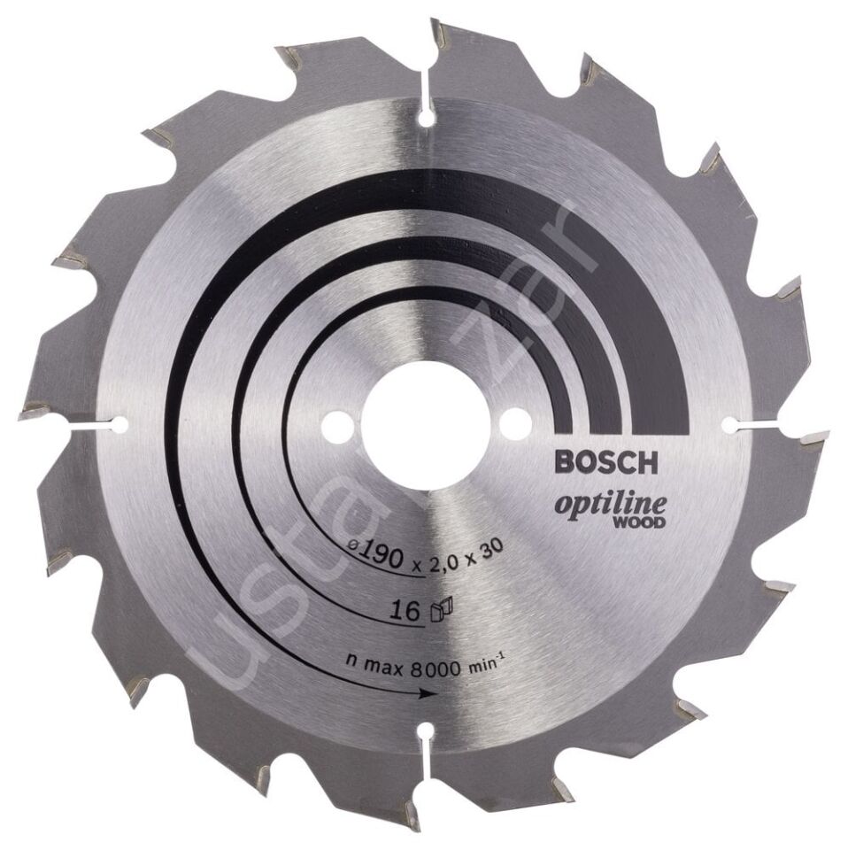 Bosch - Optiline Serisi Ahşap için Daire Testere Bıçağı 190*30 mm 16 Diş 2608641184