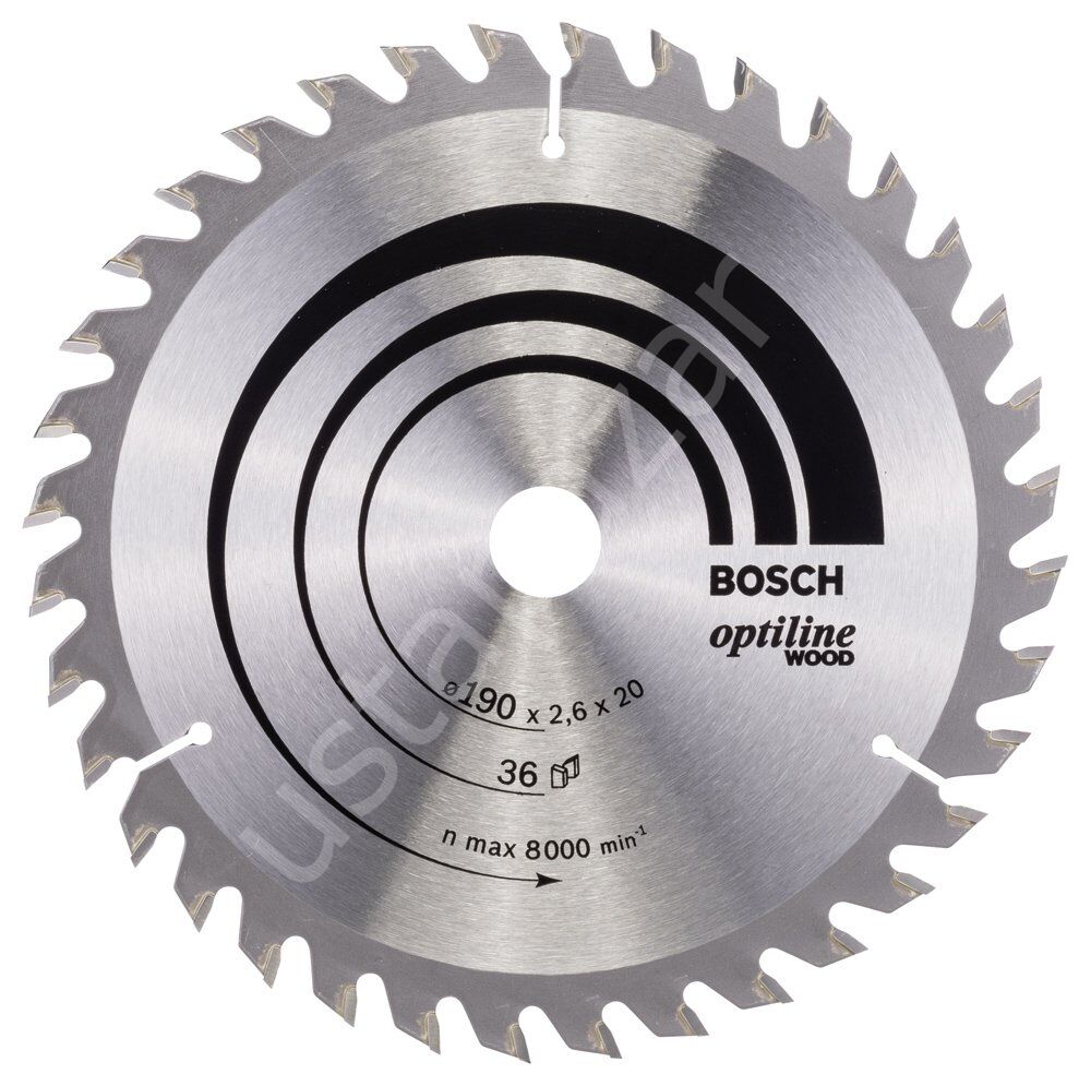 Bosch - Optiline Serisi Ahşap için Daire Testere Bıçağı 190*20/16 mm 36 Diş 2608640613