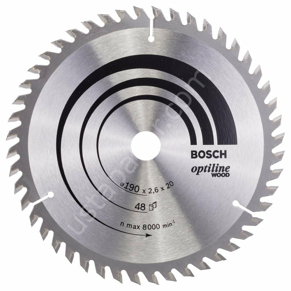 Bosch - Optiline Serisi Ahşap için Daire Testere Bıçağı 190*20/16 mm 48 Diş 2608640614