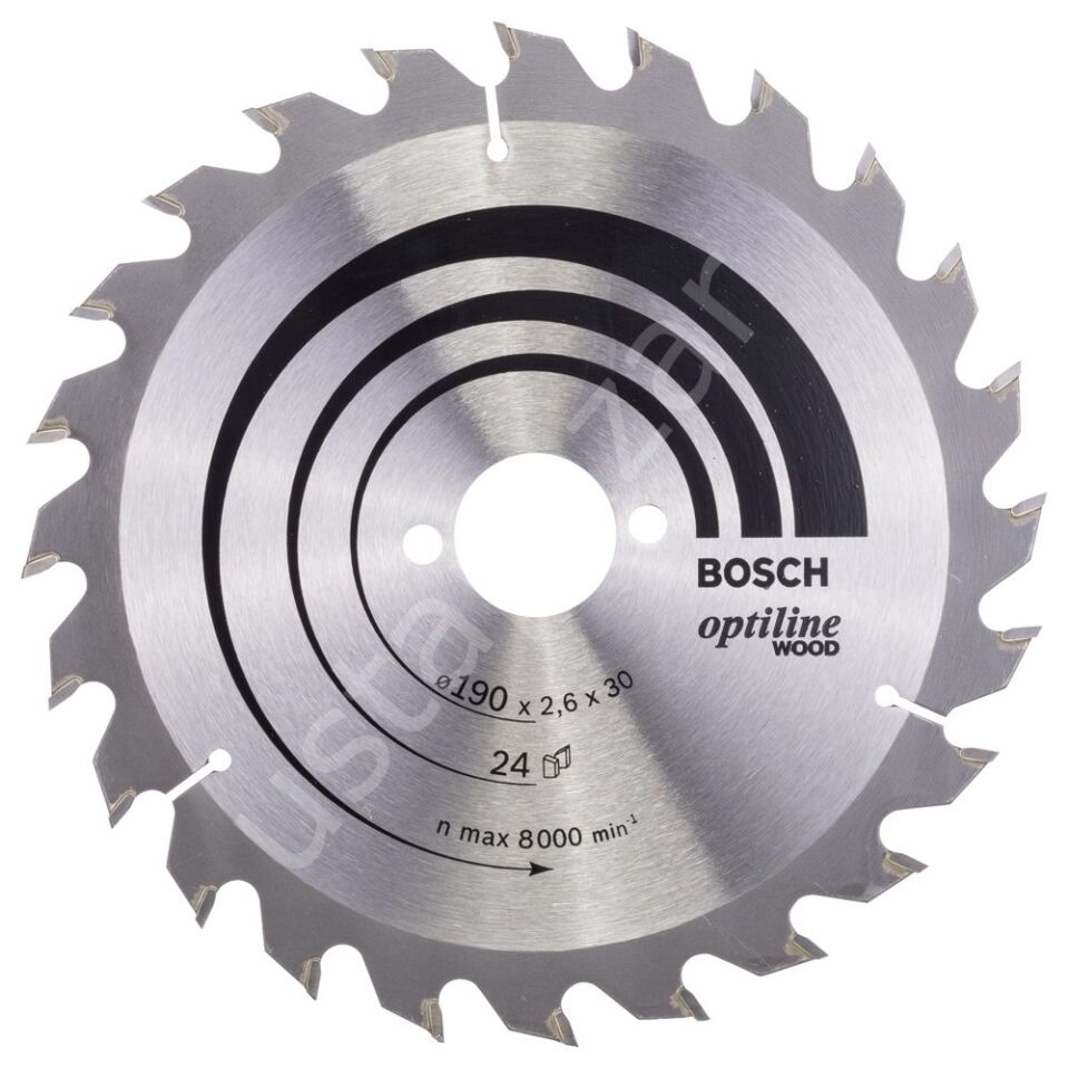 Bosch - Optiline Serisi Ahşap için Daire Testere Bıçağı 190*30 mm 24 Diş 2608640615