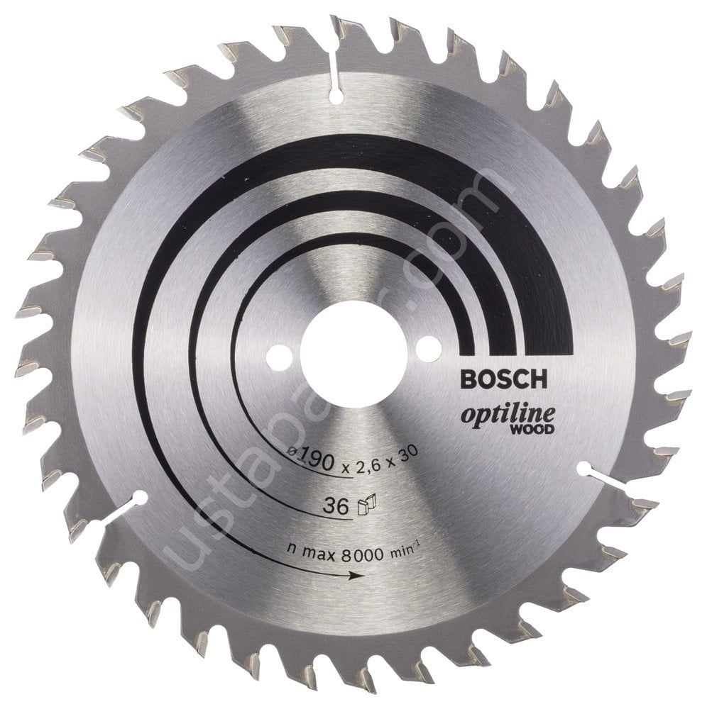 Bosch - Optiline Serisi Ahşap için Daire Testere Bıçağı 190*30 mm 36 Diş 2608640616