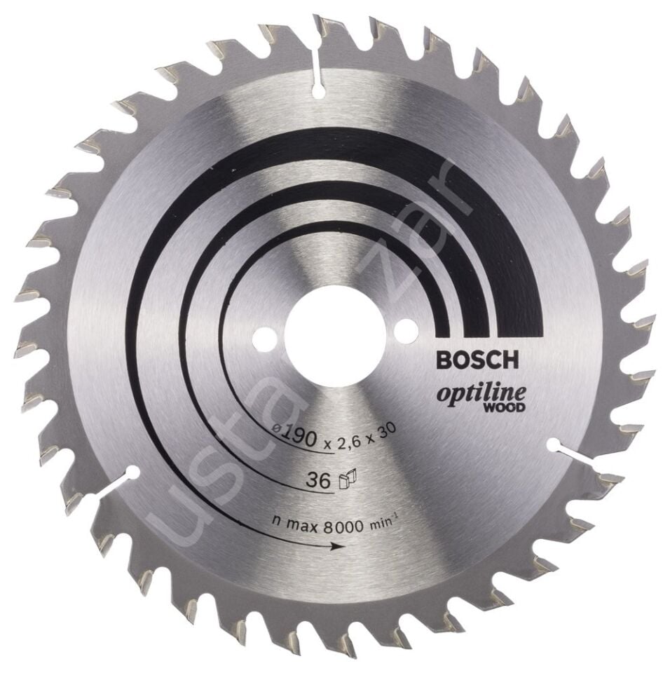 Bosch - Optiline Serisi Ahşap için Daire Testere Bıçağı 190*30 mm 36 Diş 2608640616
